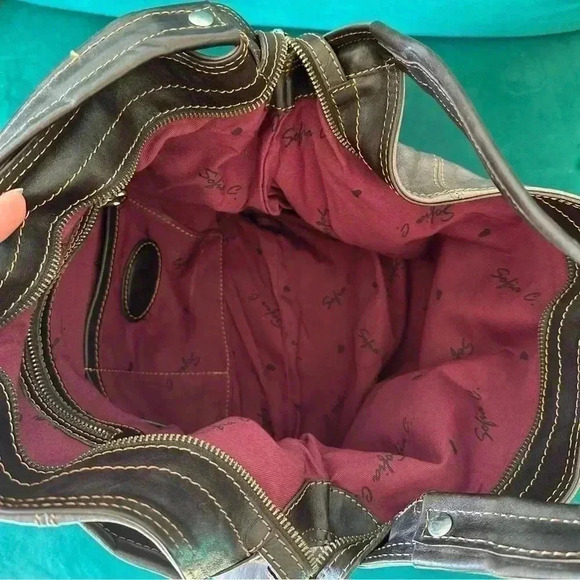 Sofia C Italy Leather Large Shoulder Bag - Picture 8 of 14